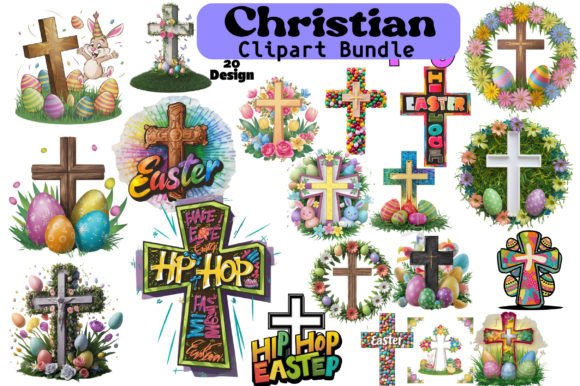 Christian Clipart PNG Bundle and Graphic Templates
