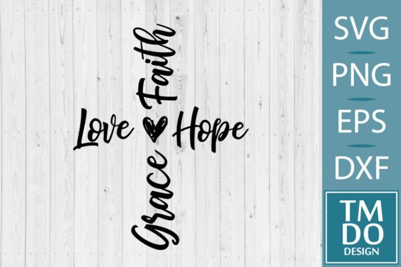Christian Cross, Grace Faith Hope Love Crafts