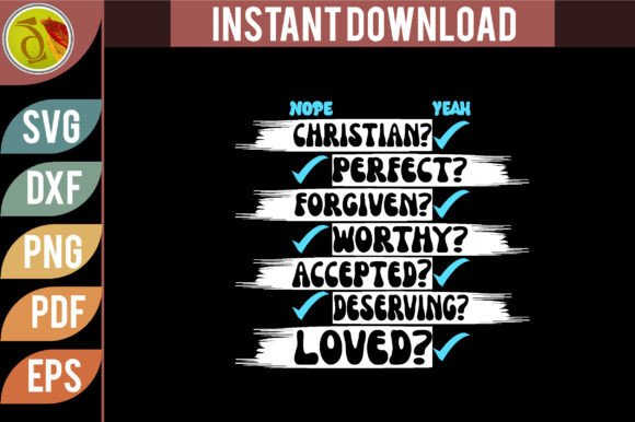 Christian Perfect Forgiven Svg Design for Crafts