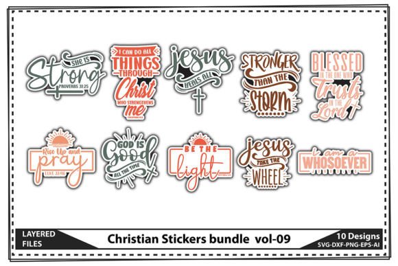 Christian Stickers Bundle Vol-09