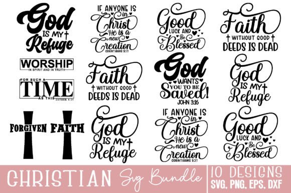 Christian SVG Bundle Bible Verses Vol 3 & Crafts
