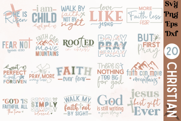 Christian SVG Bundle, Faith Svg Design for Crafts