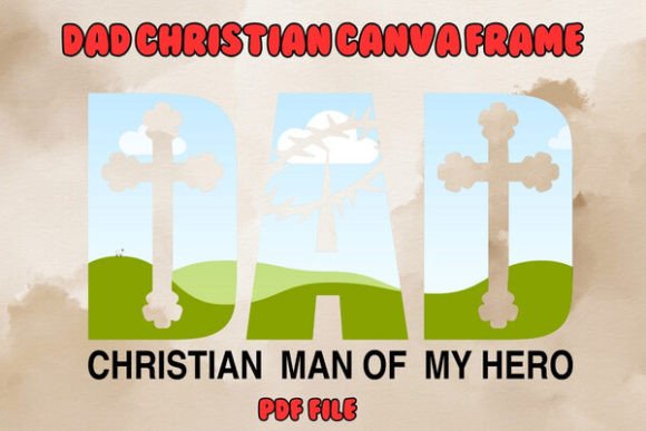 Dad Christian Father Canva Frame PDF