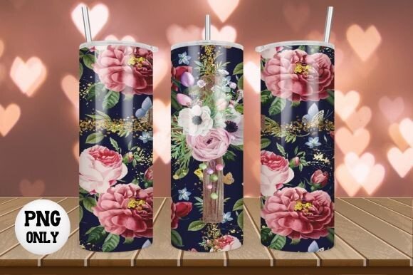 Flowers Jesus Tumbler Wrap and Crafts