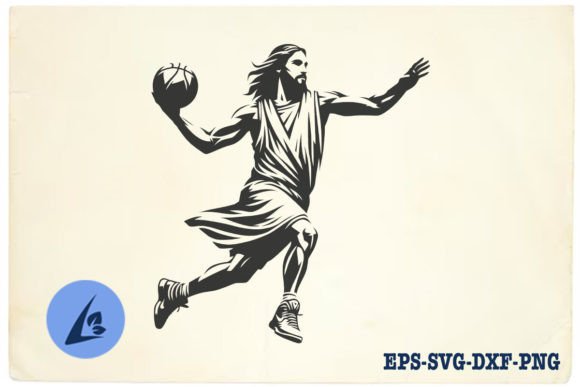 Funny Jesus Basketball SVG Clipart 19 Illustrations