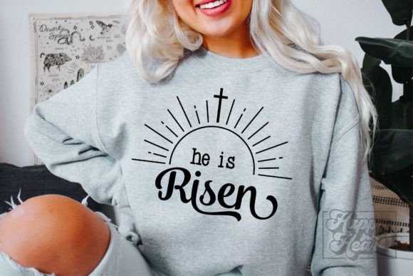 He is Risen SVG PNG - Christian Easter Crafts