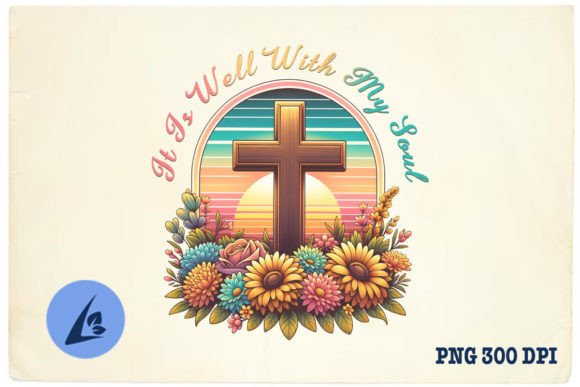 It is Well with My Soul Jesus Floral PNG & Crafts