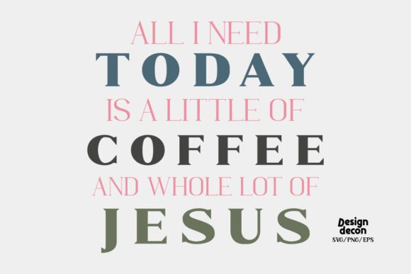 Jesus Coffee Quote Retro SVG for Crafts