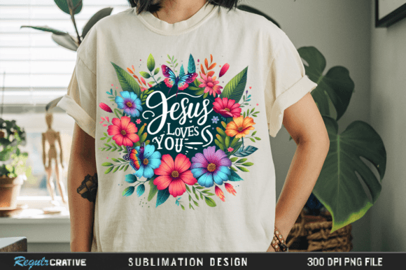 Jesus Loves You PNG Design, Christian Png for Crafts