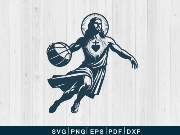 Jesus Playing Basketball Svg Crafts