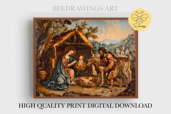 Oil Painting Jesus Wall Art 06 Illustrations
