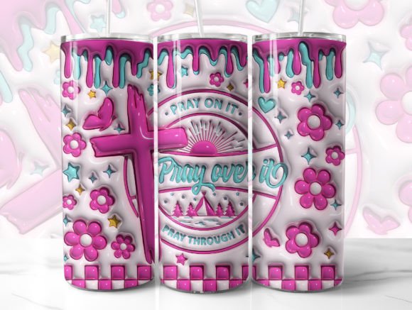 Pray Christian 3D Inflated Tumbler Wrap